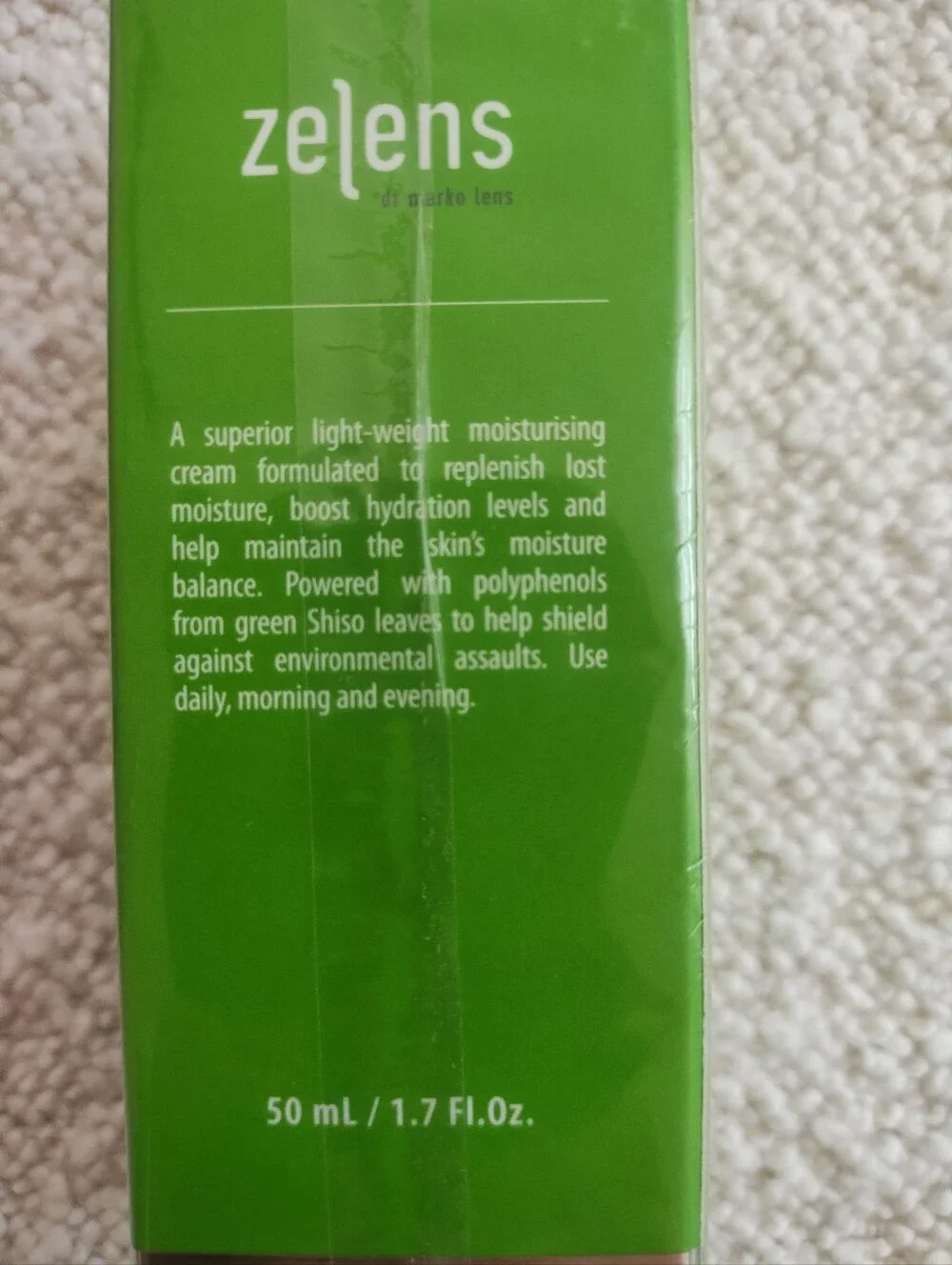 Zelens by Marko Lens Hydro Shiso Balancing Moisturiser 1.7 FL Oz  Made In Italy